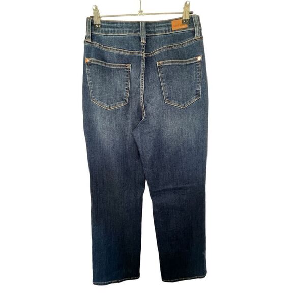 Judy Blue Dark Wash Wide Leg Trousers High Rise Stretchy Denim Jeans - Picture 4 of 5